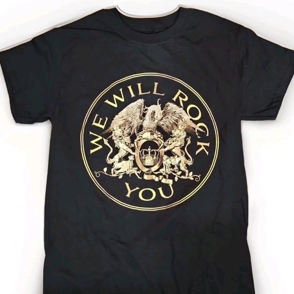 Queen Official Merch Graphic Band T-shirt Tee We Will Rock You Size Small