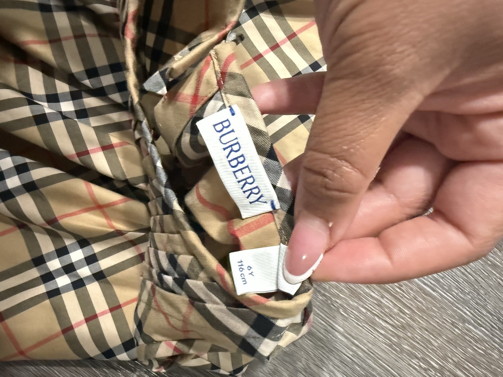 Kids Burberry Plaid Dress Size 6Y
