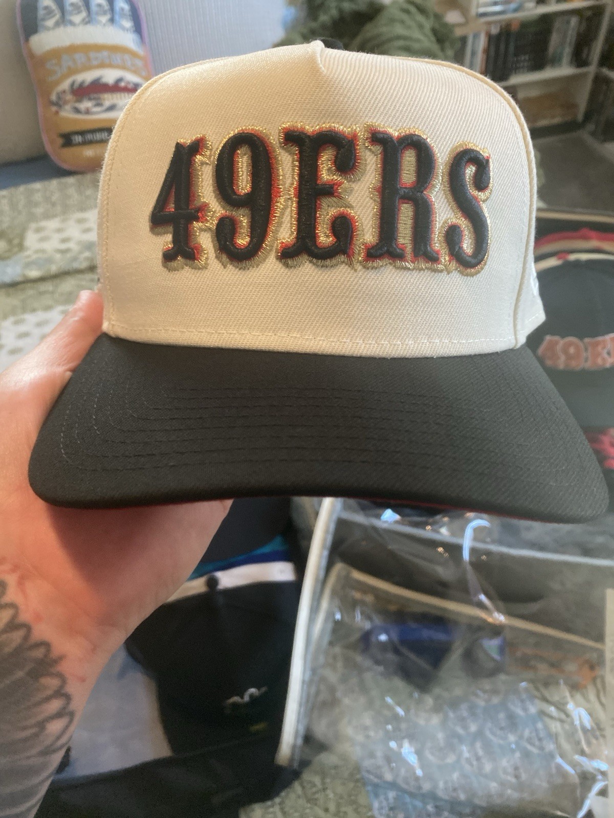 San Francisco 49ers Script 75th NFL New Snap Back