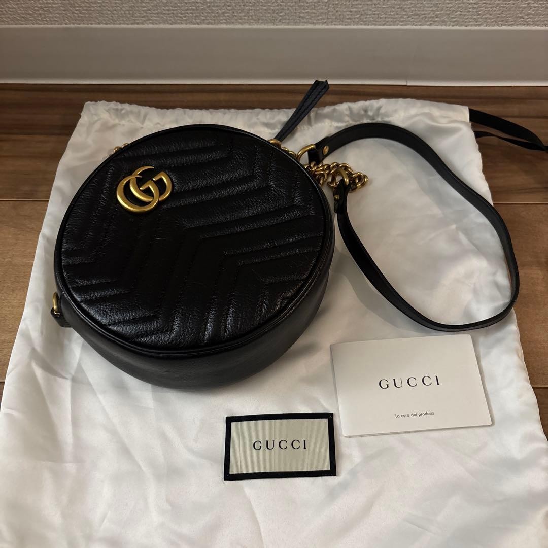 GUCCI GG Marmont Round Shoulder Bag Gift Present 0611b
