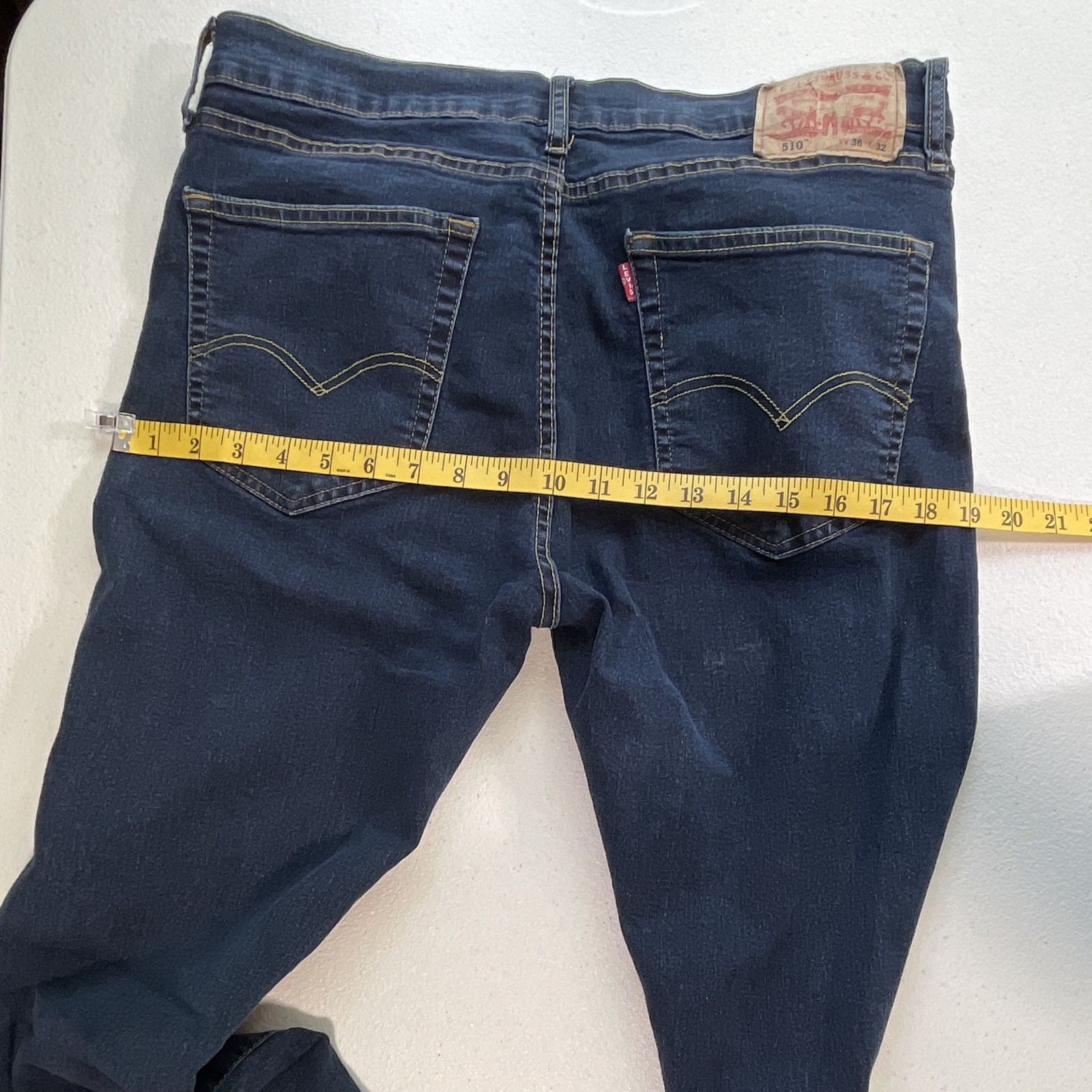 Levi’s 510 Men’s Dark Wash Blue Denim Skinny Slim Fit Low Rise Jeans 36 x 32