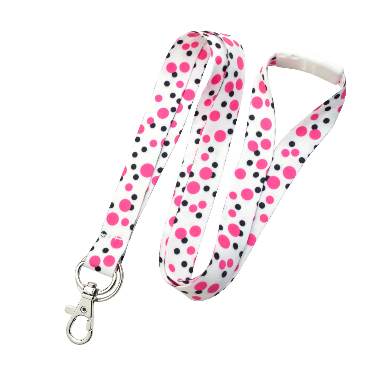 4 pc Cute Polka Dot Fashion Lanyards for ID Badges & Keys – Soft with Breakaway