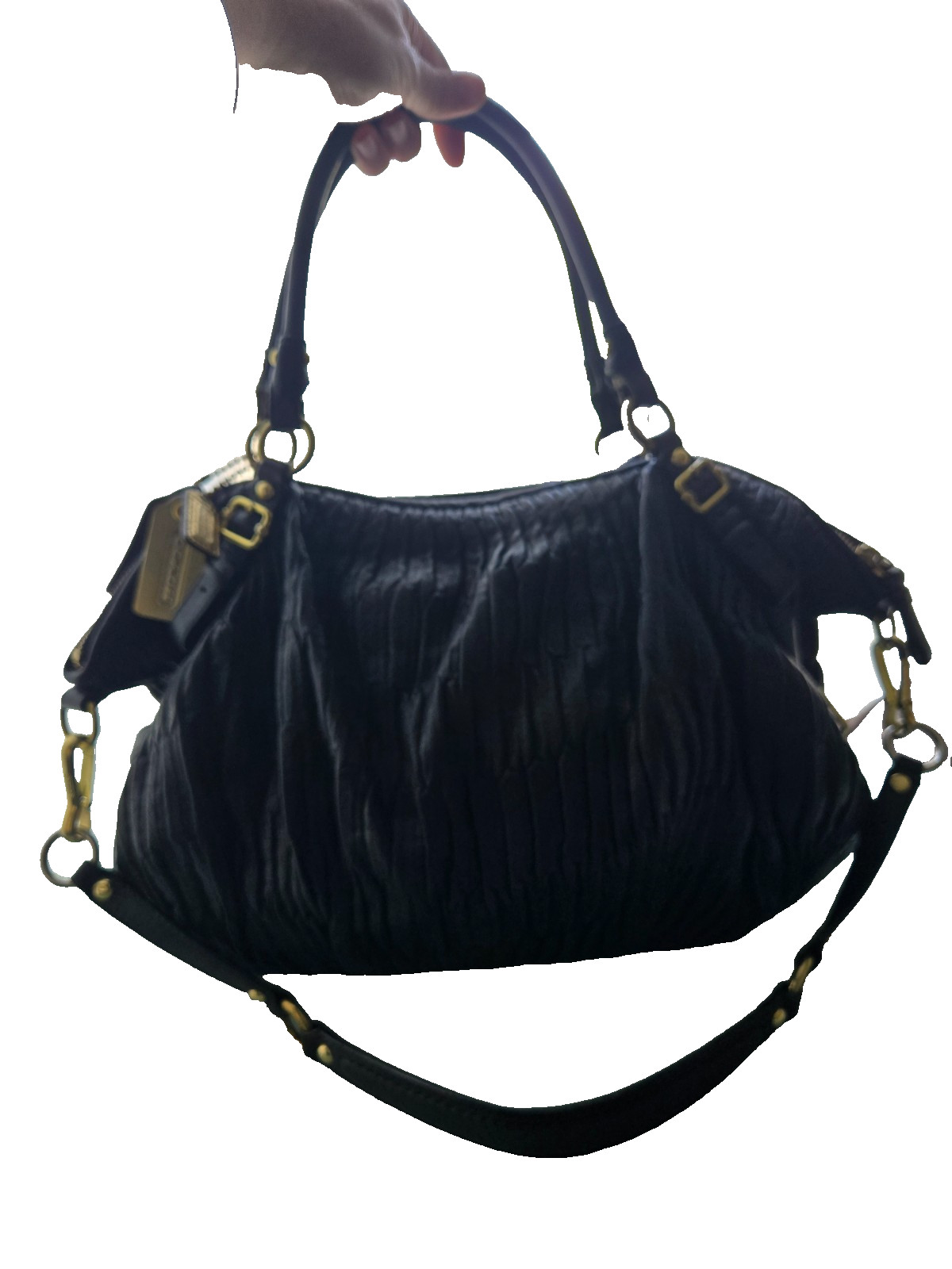 Authentic Coach Madison Gathered Leather Sophia Satchel (Style No. 15947)