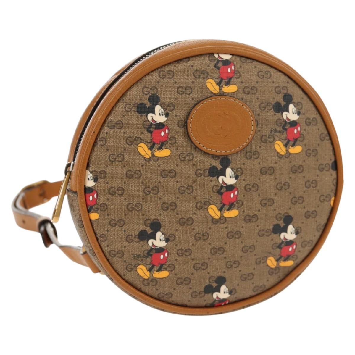 GUCCI Micro GG Supreme Disney Mini Backpack PVC Beige Gold 603730 Auth am9564M