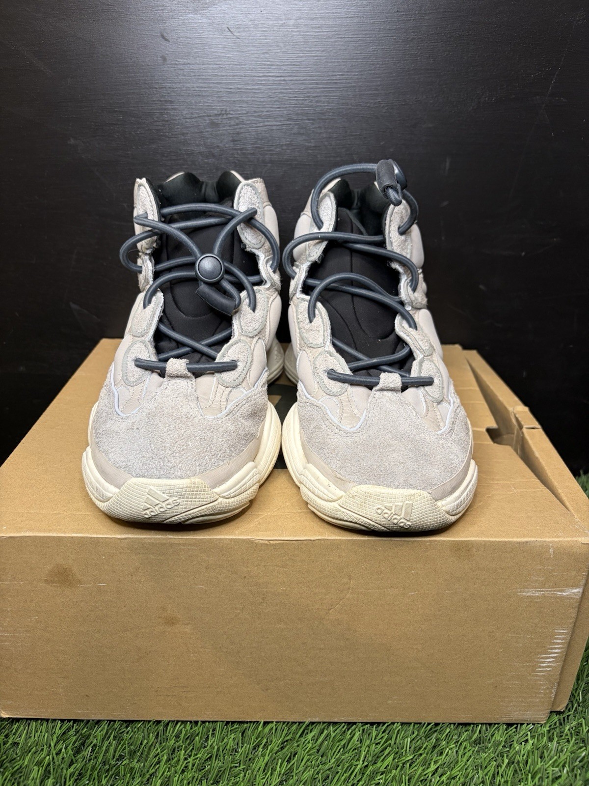 adidas Yeezy 500 High Mist Stone Size 9 Men Used OG All GV7775 100% Authentic!