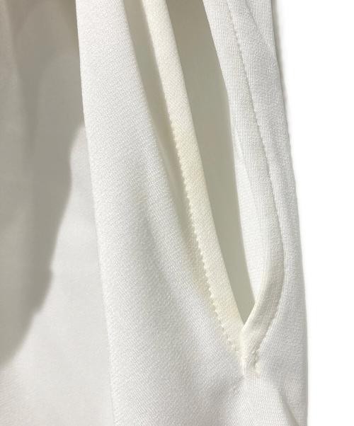 Anuans Draped Neck Sleeveless Top White Free Size Polyester Triaacetate Women