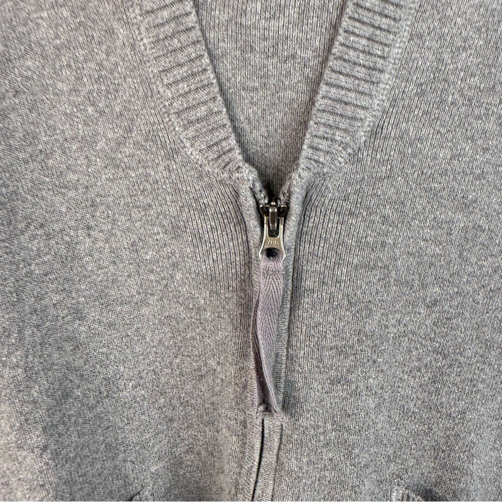 Cotton Ginny sweater zip up long style knit pockets Cozy Gray Women’s Cardigan