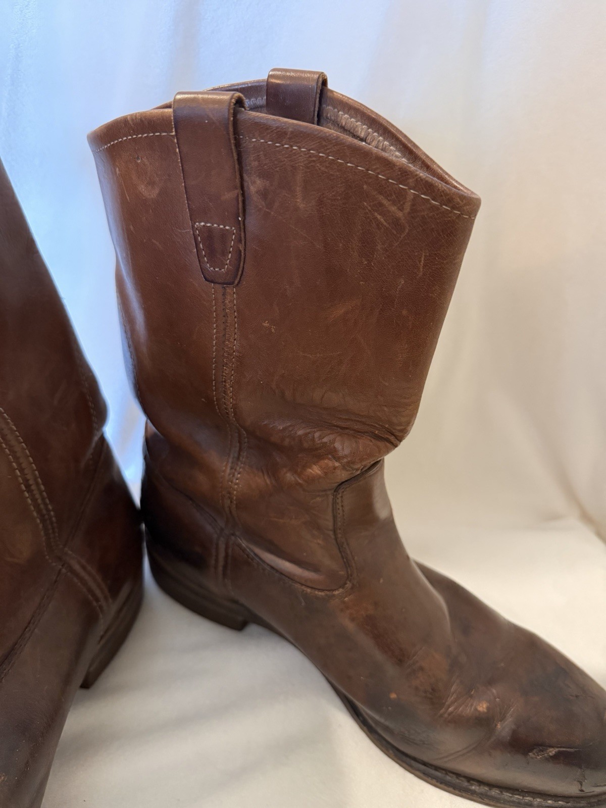 Wolverine Mens Slip & Oil Resistant Brown Leather Work Boots Size 12