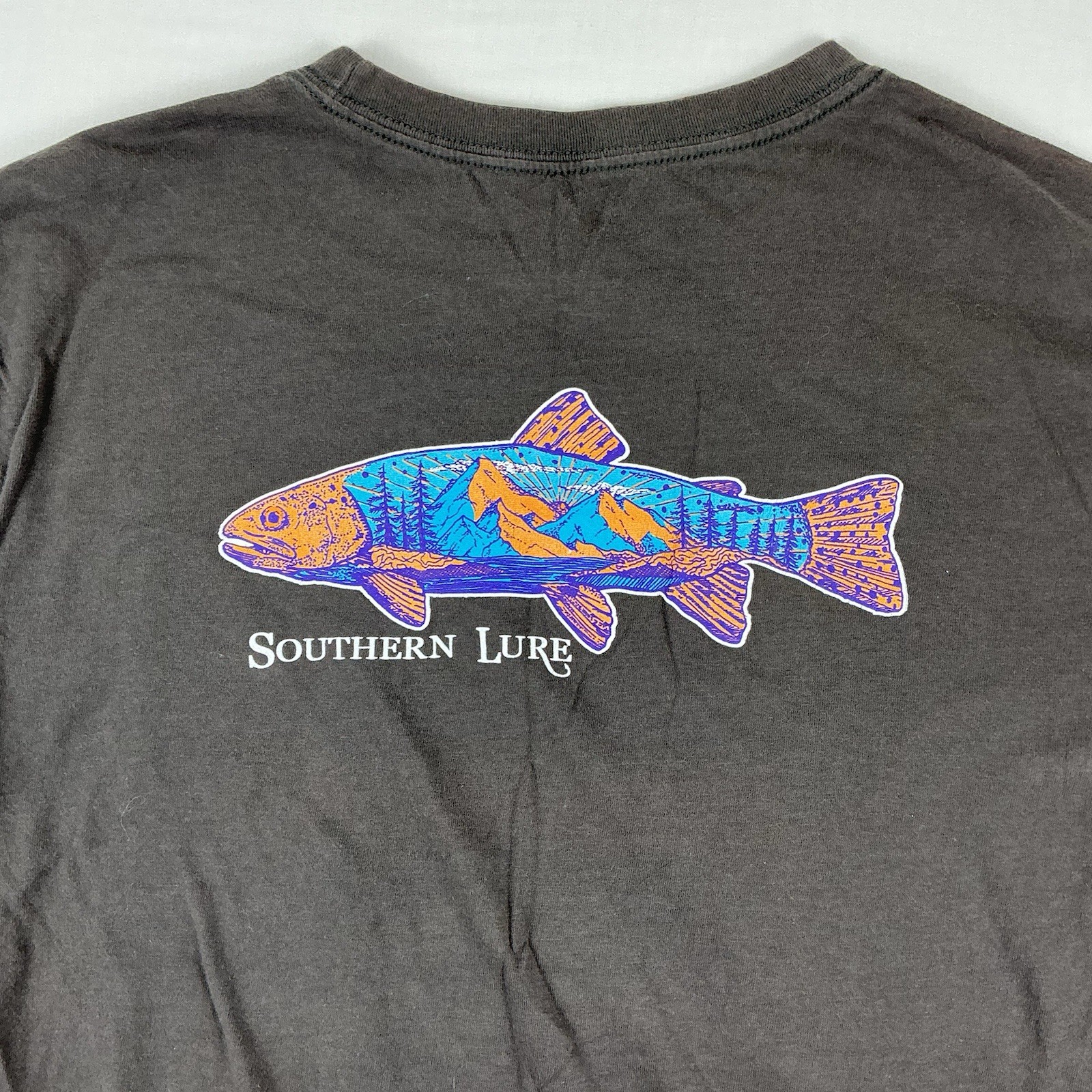 Southern Lure YXL Grey Long Sleeve Graphic Double Sided Shirt