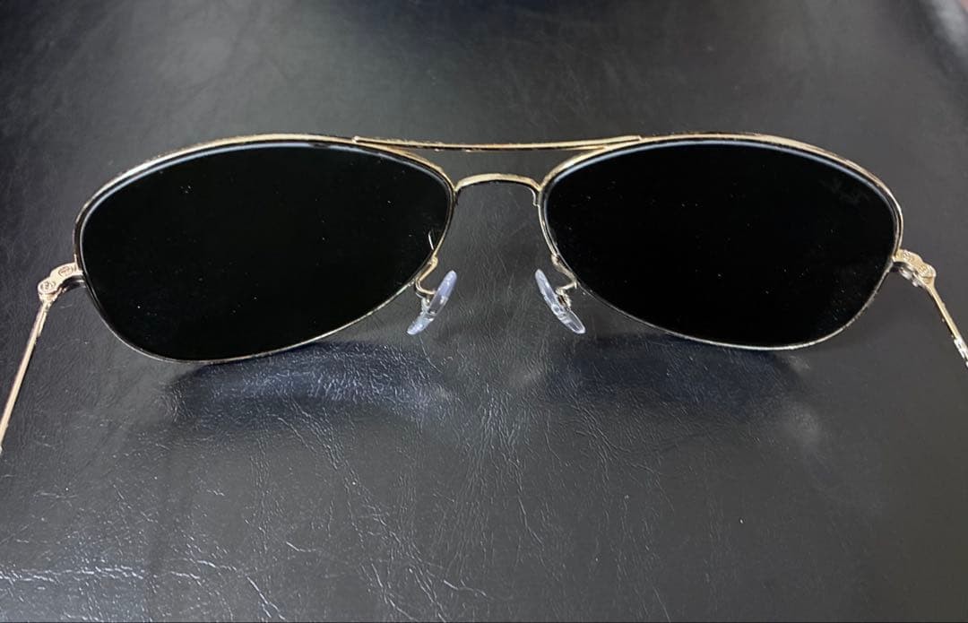 Ray-Ban RB3362 001 Cockpit Aviator Sunglasses Gold Black 59mm Case Japan