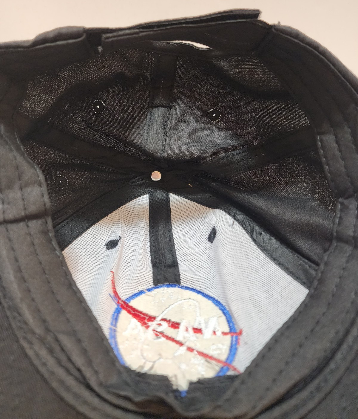 NASA N A S A Logo Adjustable Black Hat Baseball Cap Outer Space Astronaut New
