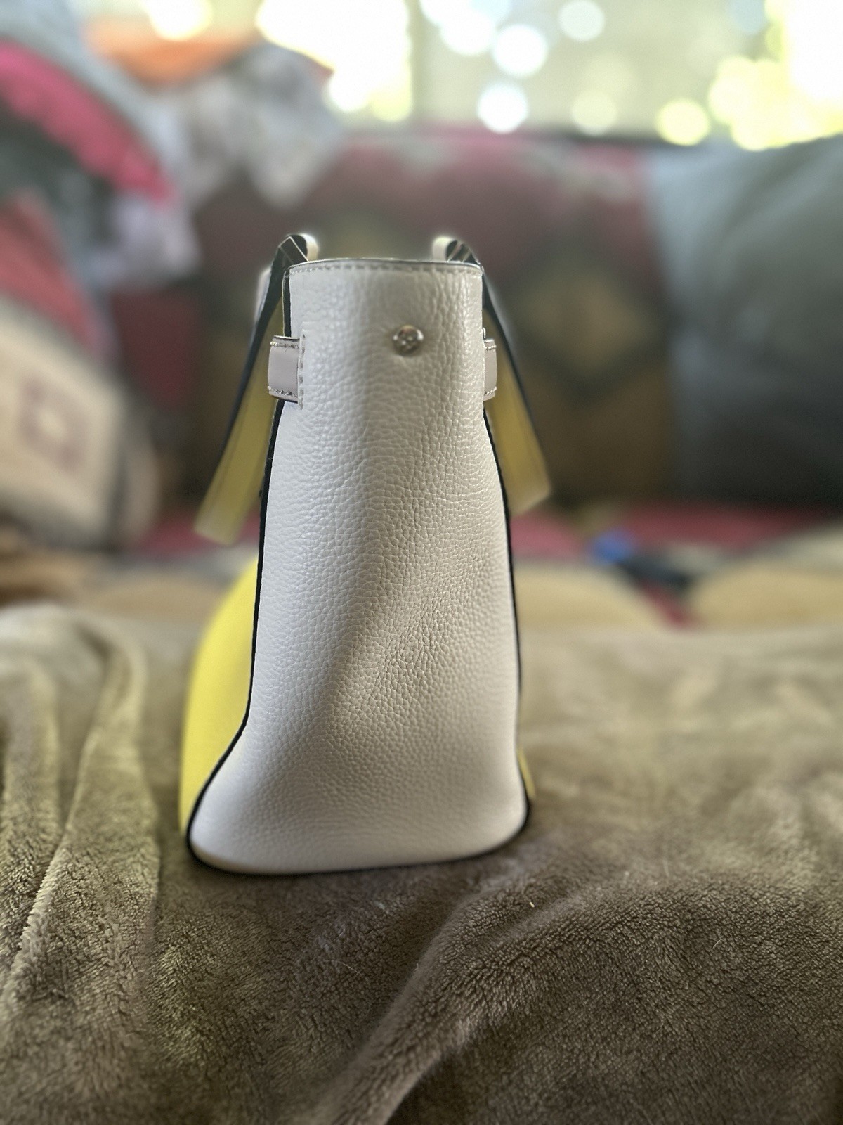 Kate Spade Yellow/Beige Leather Handbag