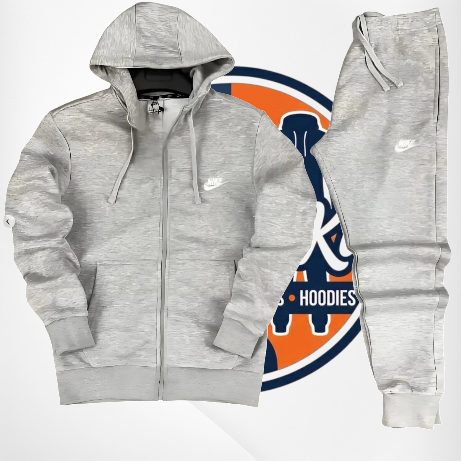 Nike TrackSuit Men’s Sweatsuit Set Hoodie Slim Fit To Match Joggers GymWear Blue