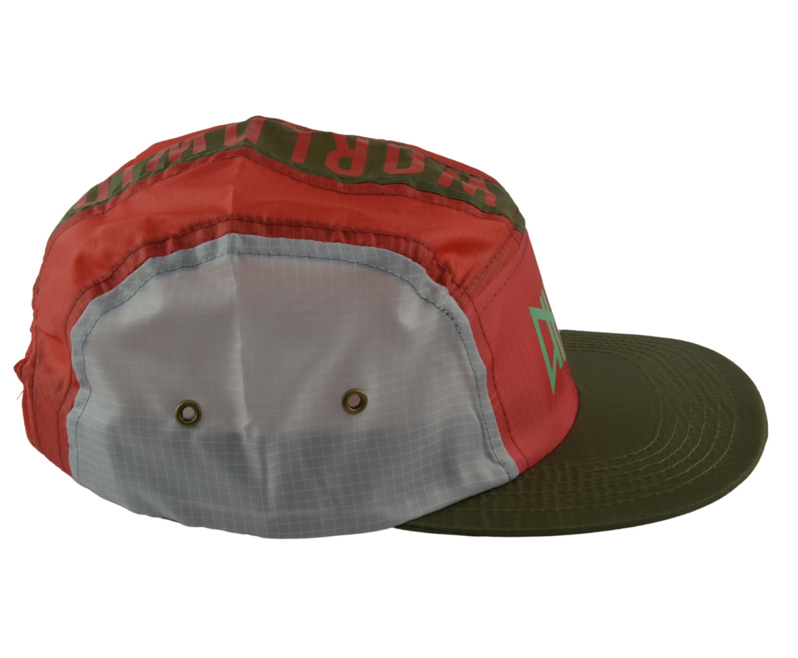 ETHIK Worldwide Tri Color Lightweight Adjustable 5 Panel Flat Bill Camper Hat