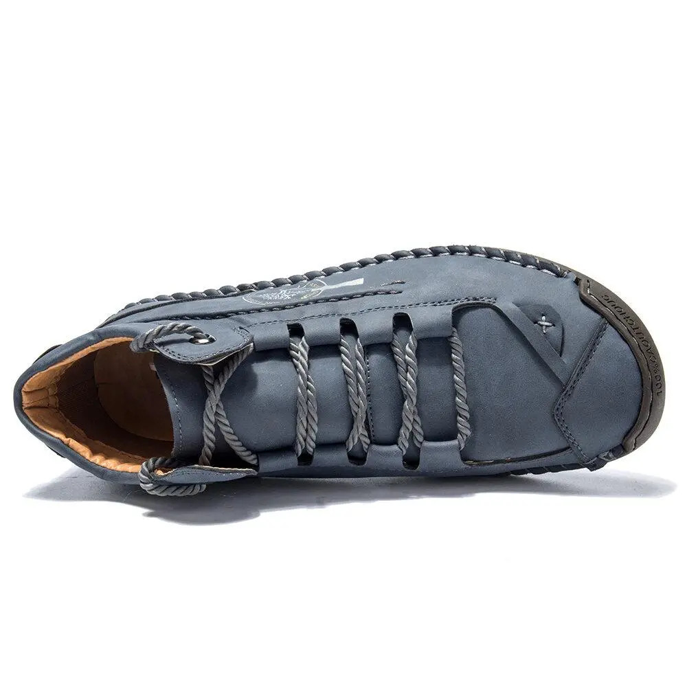 Hand-Stitched Leather Ankle Boots for Men – Comfortable & Non-Slip|125378