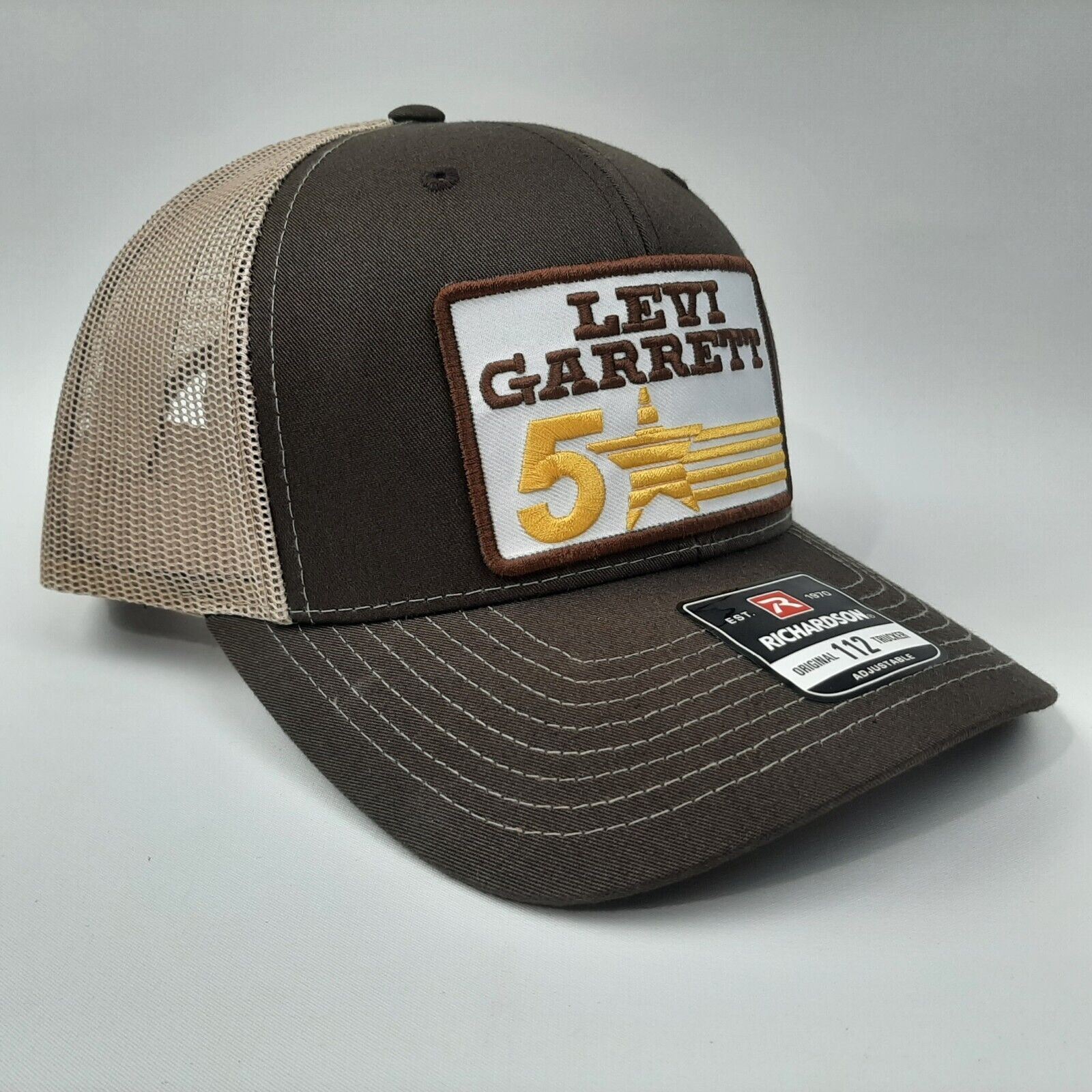 Levi Garrett Embroidered Patch Richardson 112 Trucker Cap Hat Mesh Snapback Brow