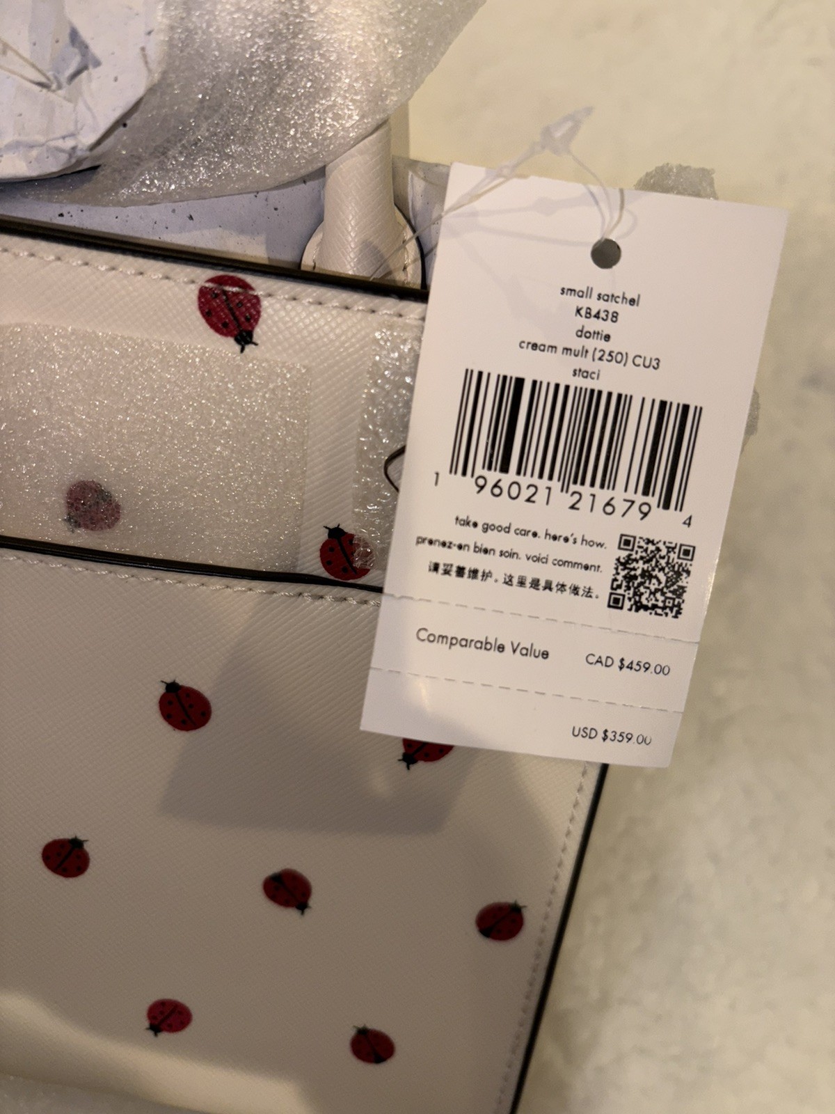 Authentic Kate Spade Staci Small Ladybug Satchel – Very Hard to Find