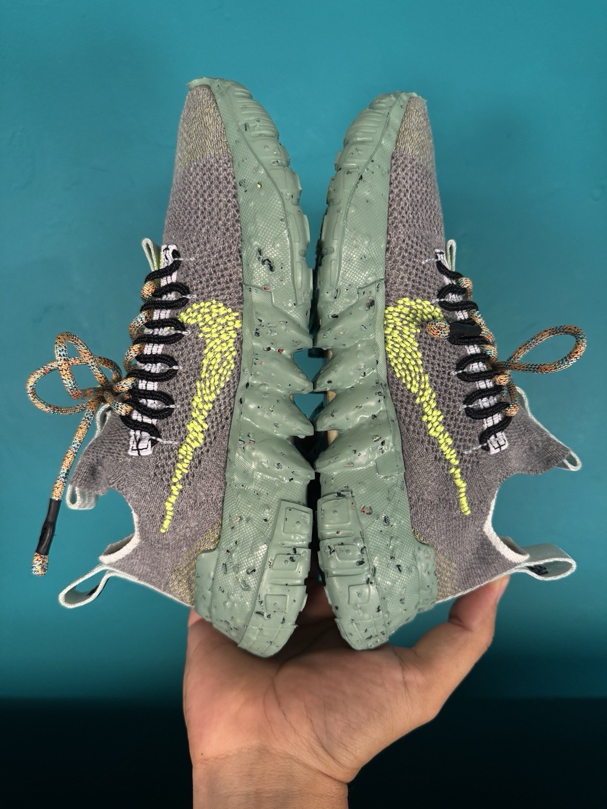Nike Space Hippie 01 Women’s Size 4 Gray Volt Athletic Running Sneakers