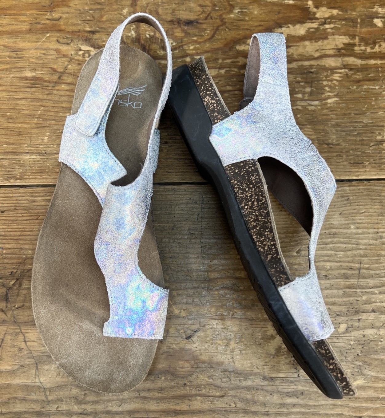 Dansko Women’s Reece Metallic Slingback Sandals Size 37 US 6.5