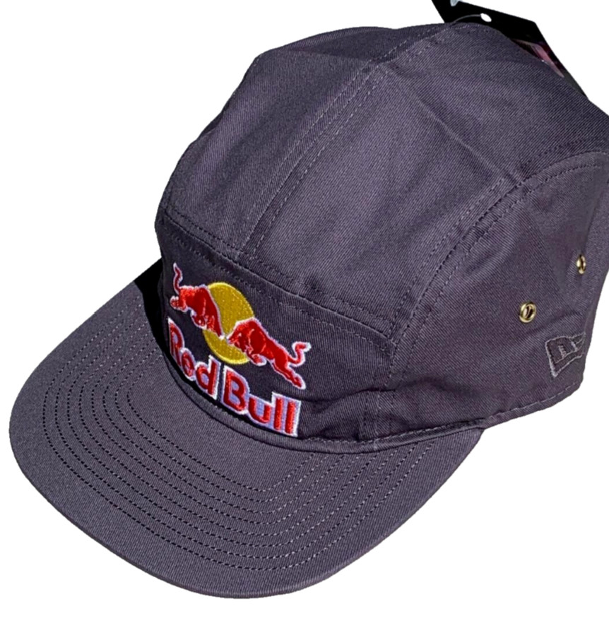 R – 5-Panel Navy & White Camper Cap. F1 Racing. BMX. MotoGP. Supercross.