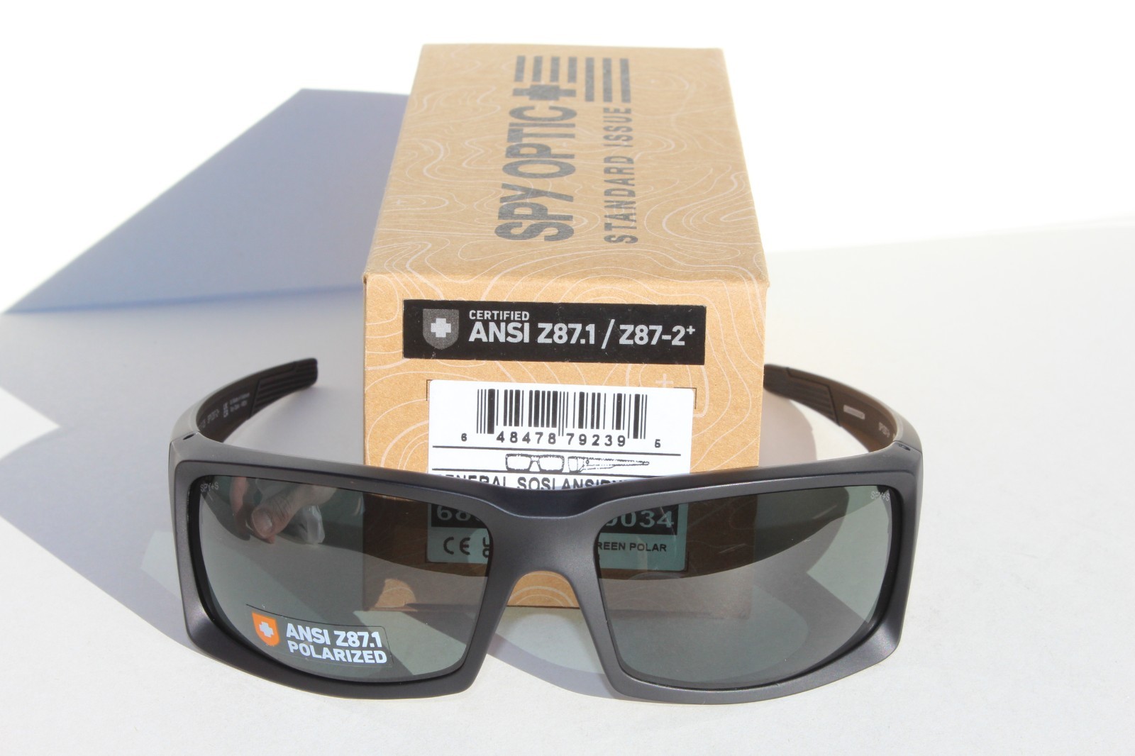 SPY OPTICS General SOSI POLARIZED Sunglasses Matte Black/Gray Green ANSI Z87.1
