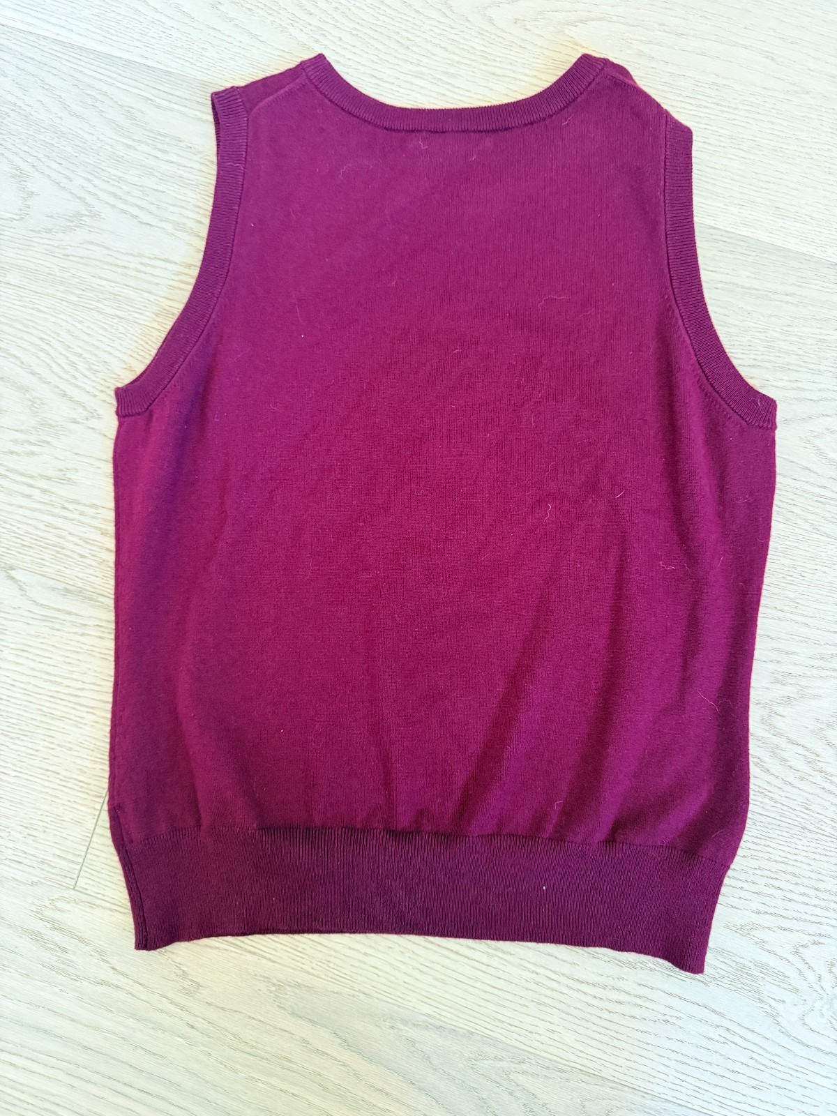 Banana Republic Women’s L Maroon Silk Cashmere Sweater Vest Preppy Knit