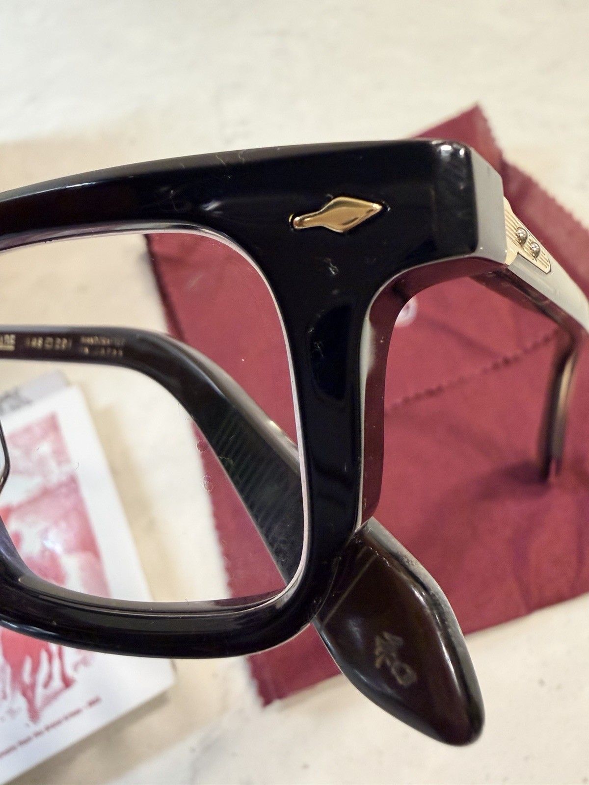 Jaques Marie Mage JMM Glasses – Moscova /black With gold Hardware Box and Papers