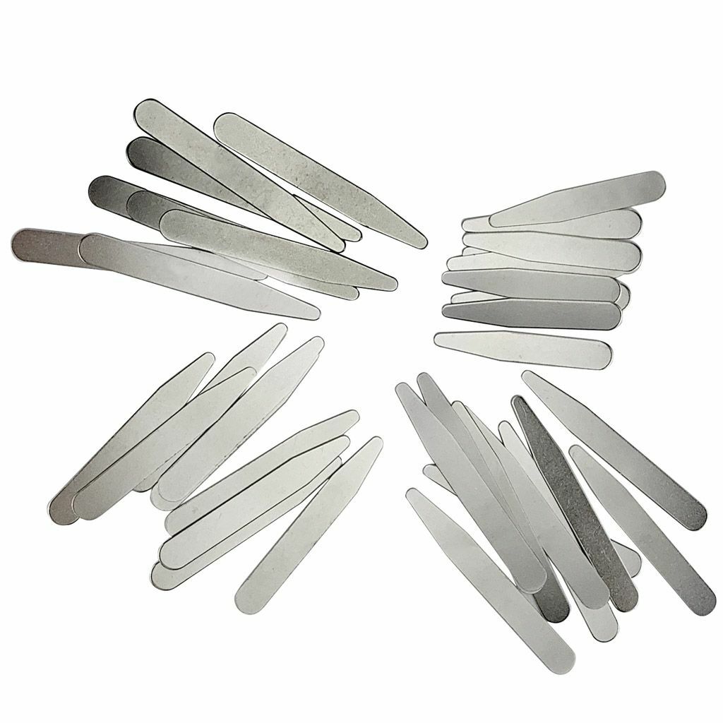 10/20/36/40 Magnetic Metal Collar Stays Stiffeners+10 Magnet Insert In Box Shirt