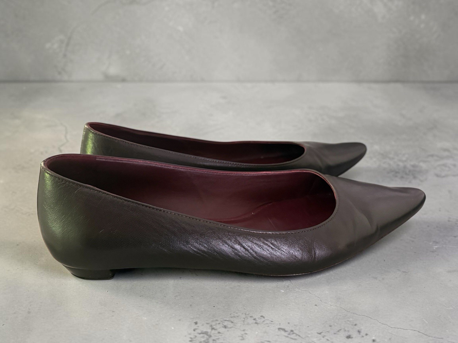 The Row Claudette Leather Ballet Flats