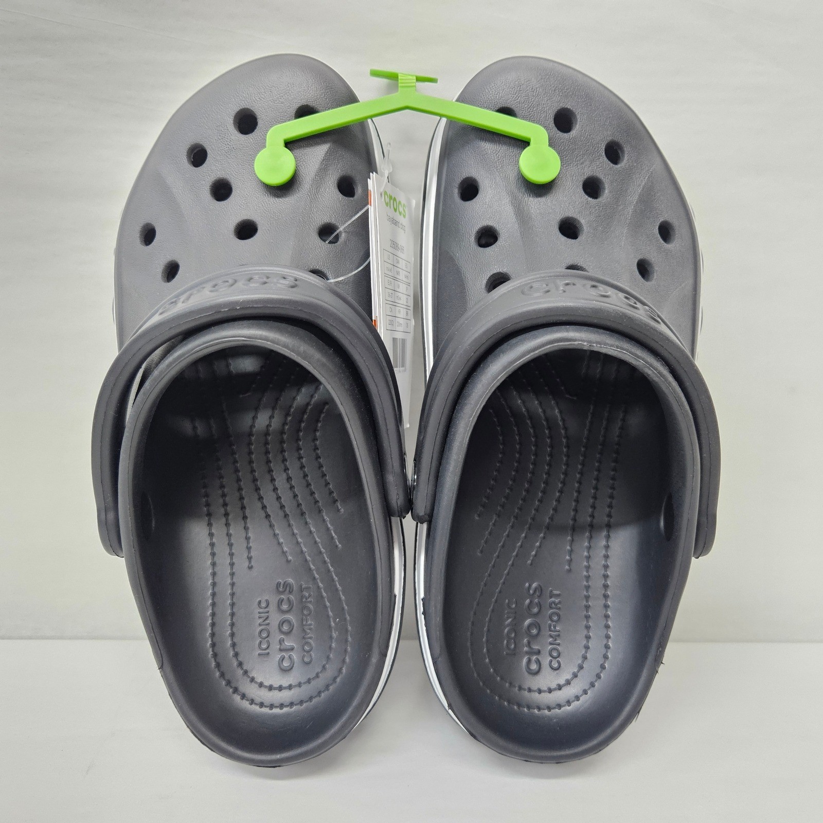 Crocs Bayaband Clogs Slip On Comfort Shoes 205089-066 Black White Women’s Size 6