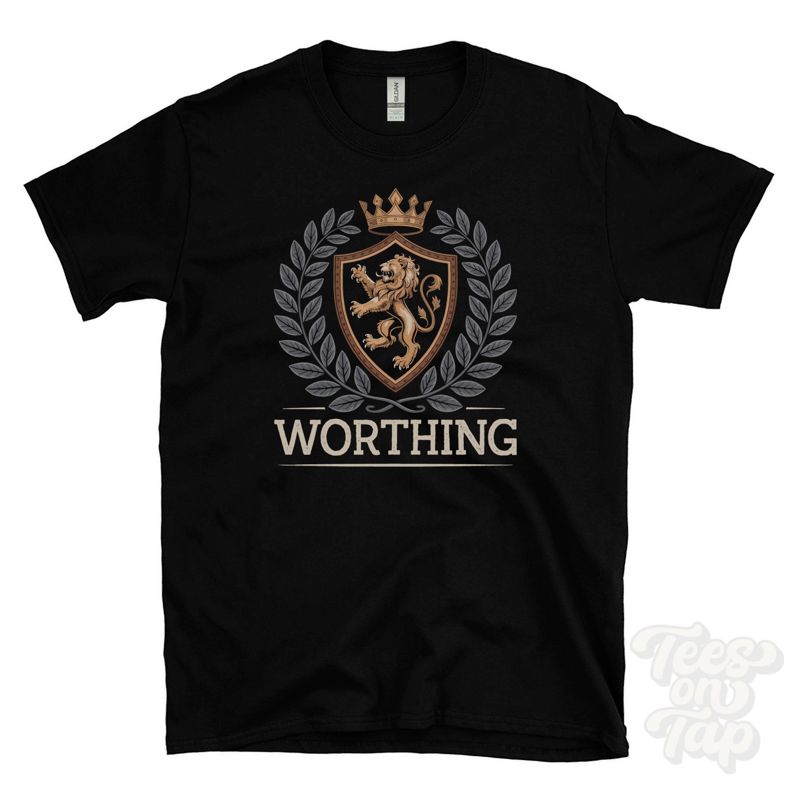 WORTHING FANTASY COAT OF ARMS T-SHIRT novelty parody family name crest