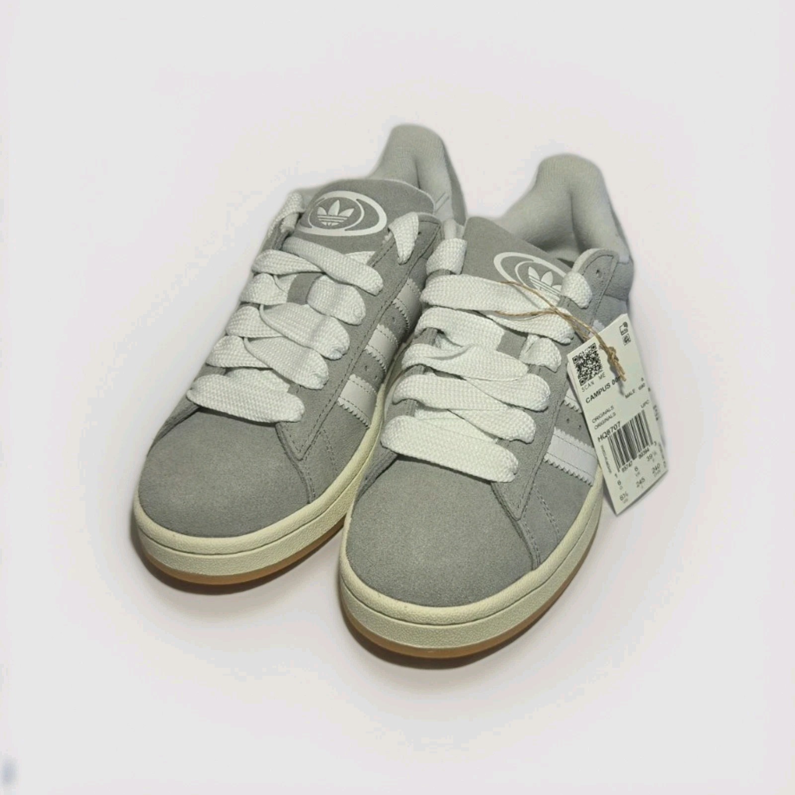 adidas Campus 00s Unisex Kids Suede Low Top Sneakers Gray/White US 6.5