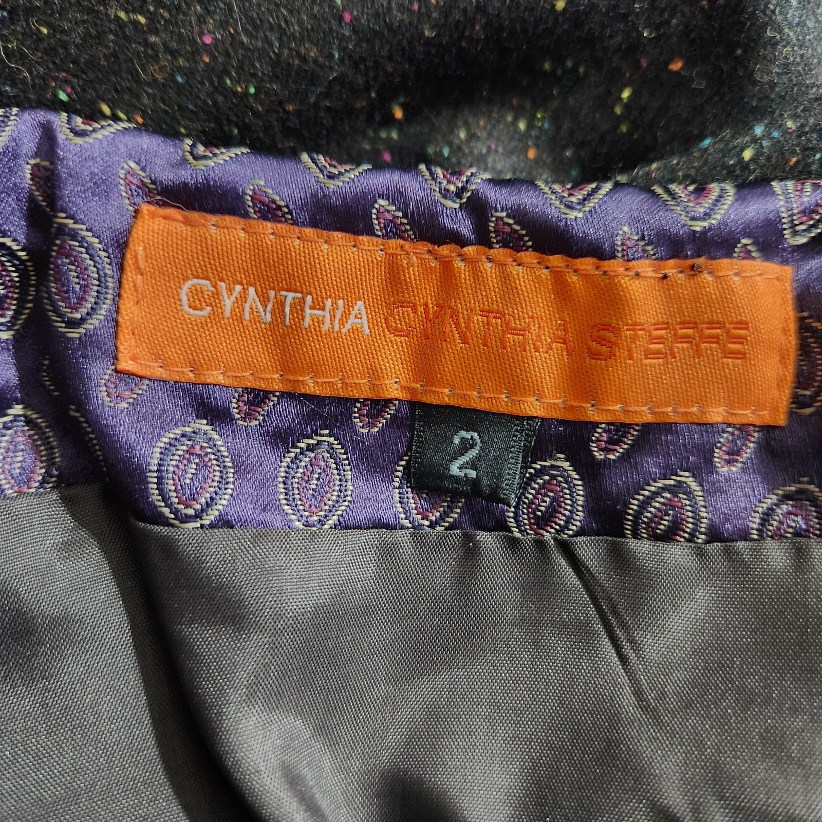 Cynthia Steffe Vintage Wool Blend Midi Pleated Skirt Embroidered Women’s Size 2