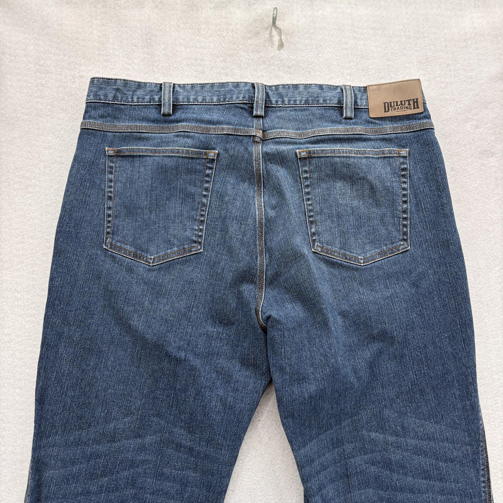 Duluth Flex Ballroom Jeans Mens 40×32 Blue Medium Wash Relaxed Straight Denim