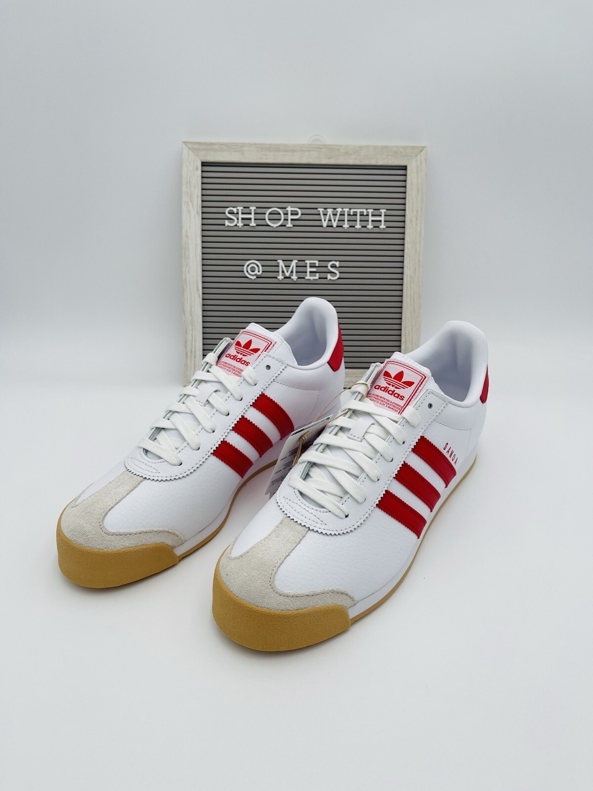 Adidas Samoa Sneakers Original Shoes Cloud White/Better Scarlet JH9079 US 4-12