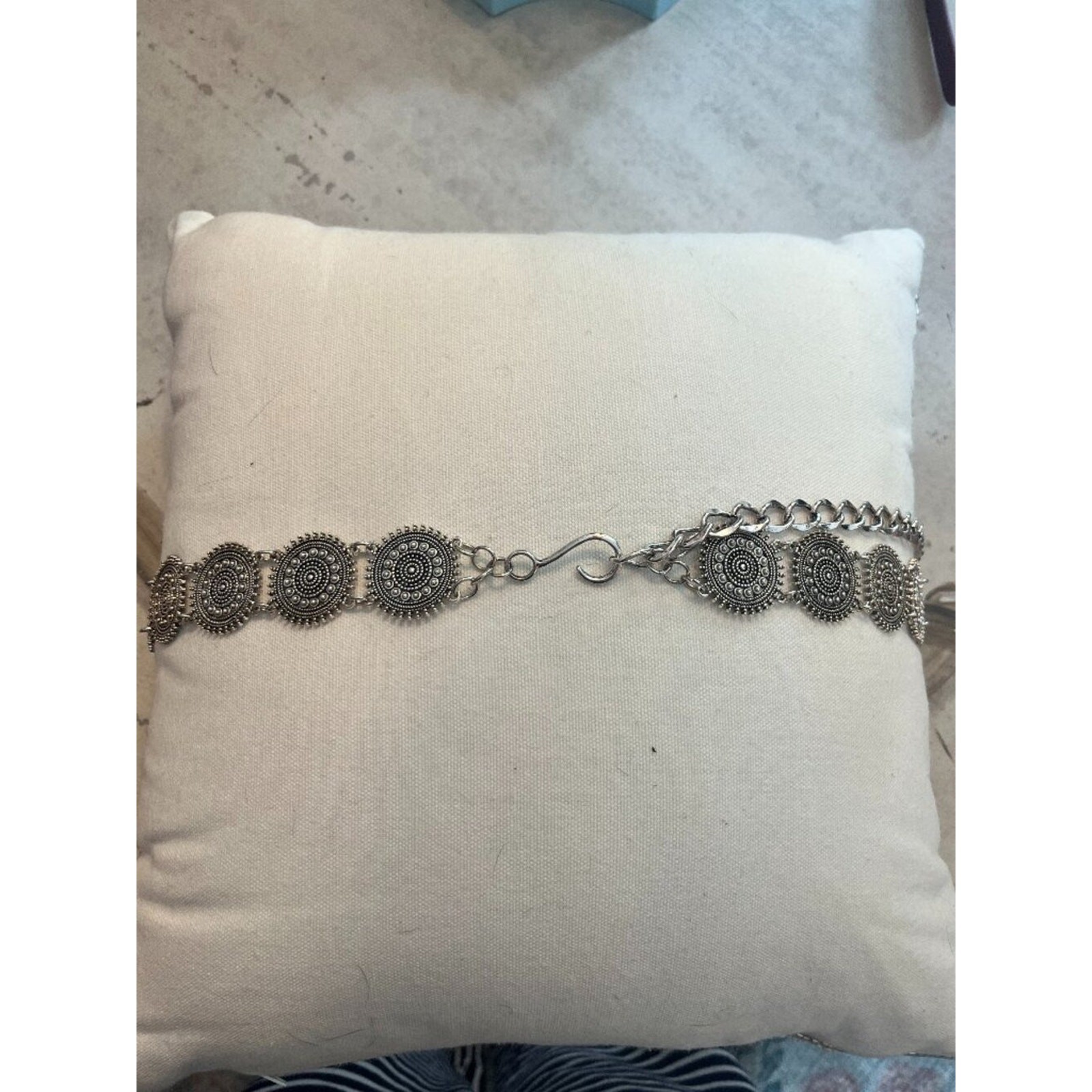 Silver Chunky Boho Indie Belt