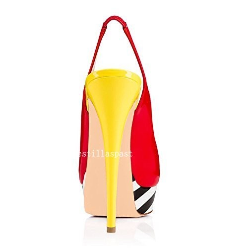 Women High Heels Pumps Peep Toe Platform Slingback Dress Party Shoes Size 4-20