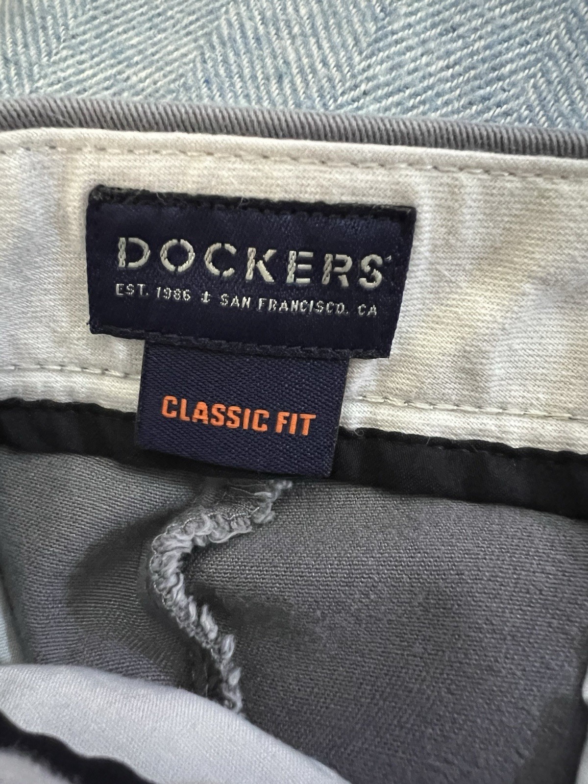 Dockers Men’s Classic Fit Tall Easy Gray Pants Straight Leg 34 x 35/36