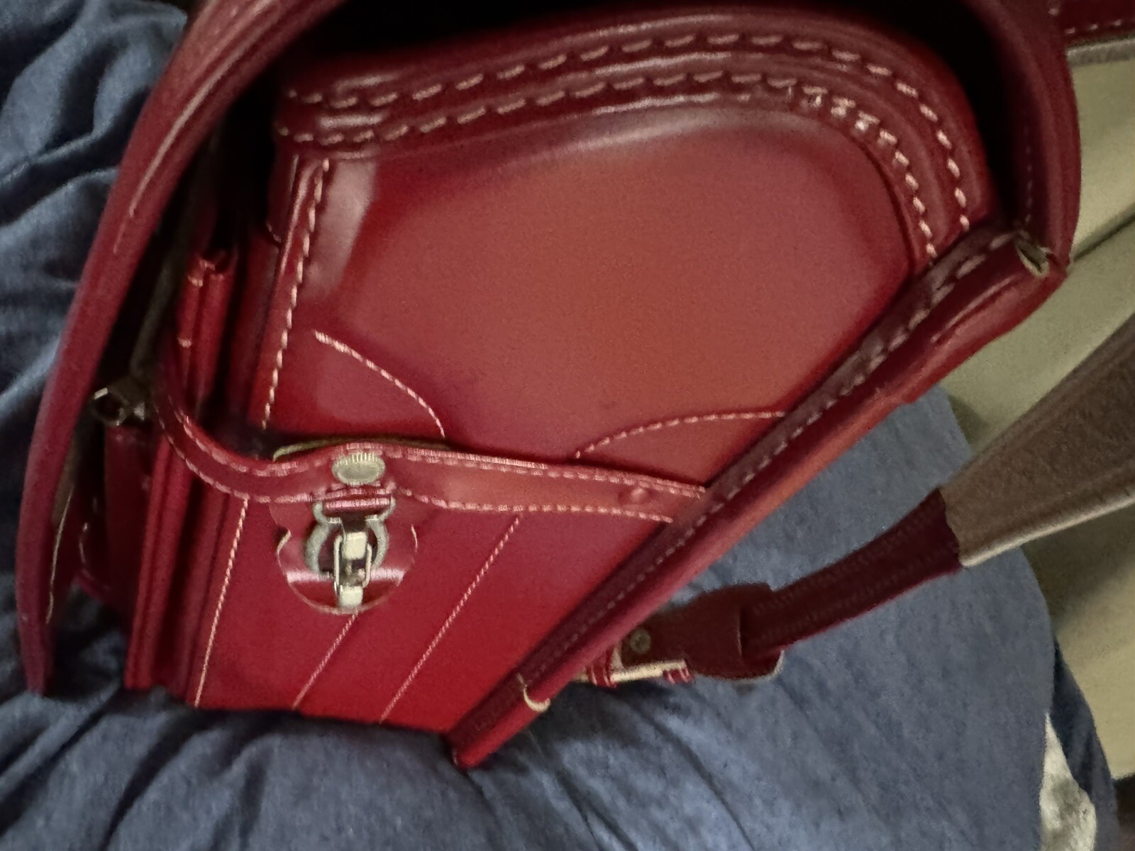 Japanese “Tsuchiya Randoseru” School Bag RED Color Made in Japan brand Used F/S