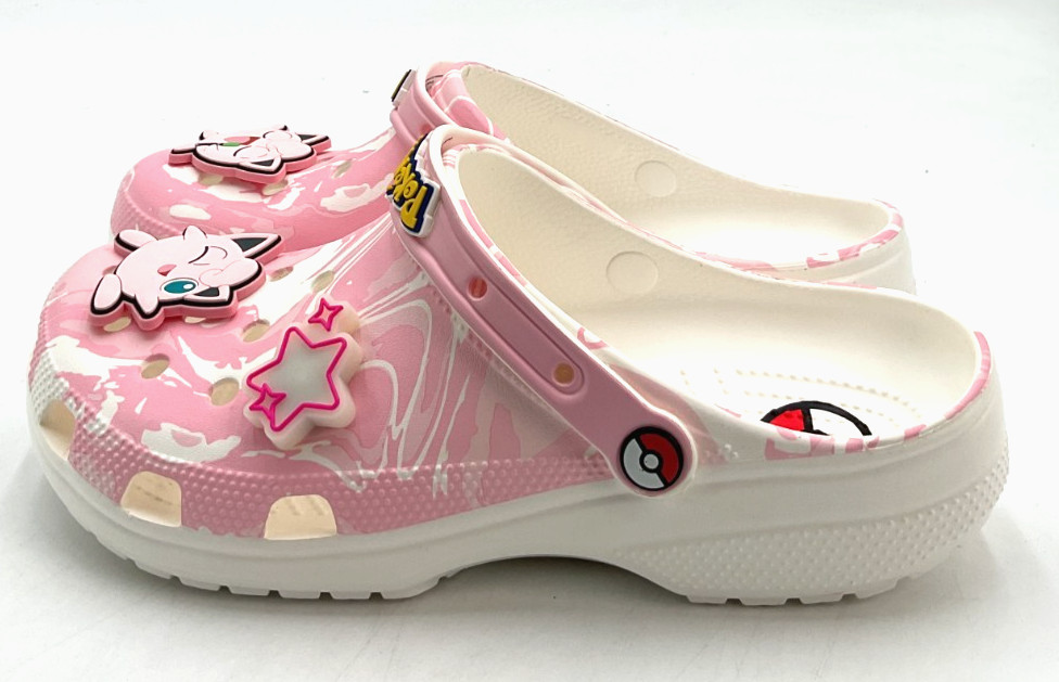 Pokémon x Crocs Jigglypuff Classic Men’s 9 / Women’s 11 Pink/White Clogs NIB