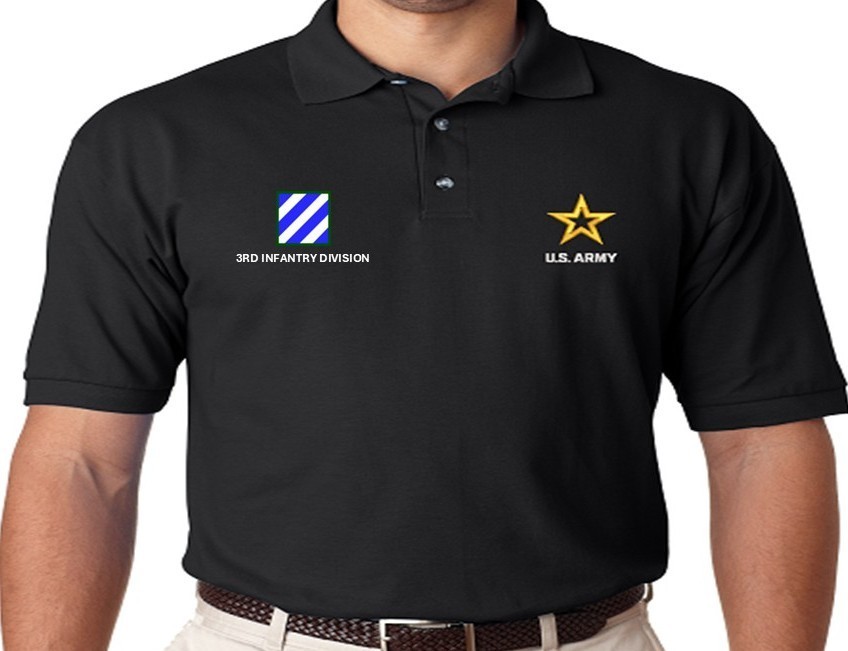 2ND INFANTRY DIVISION* ARMY LOGO*EMBROIDERED POLO. ARMY OFFICIALLY LICENSED
