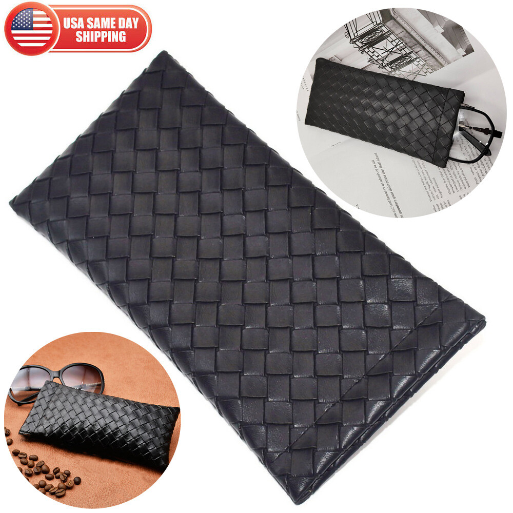 Unisex Portable Fashion Soft PU Leather Sunglasses Bag Glasses Storage Case