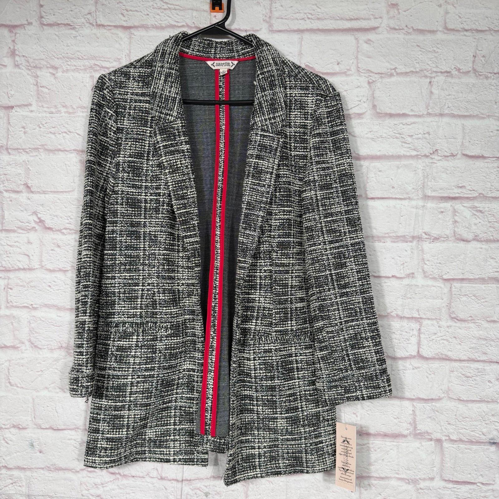 Nanette Lepore Women’s Tweed Blazer Medium NWT