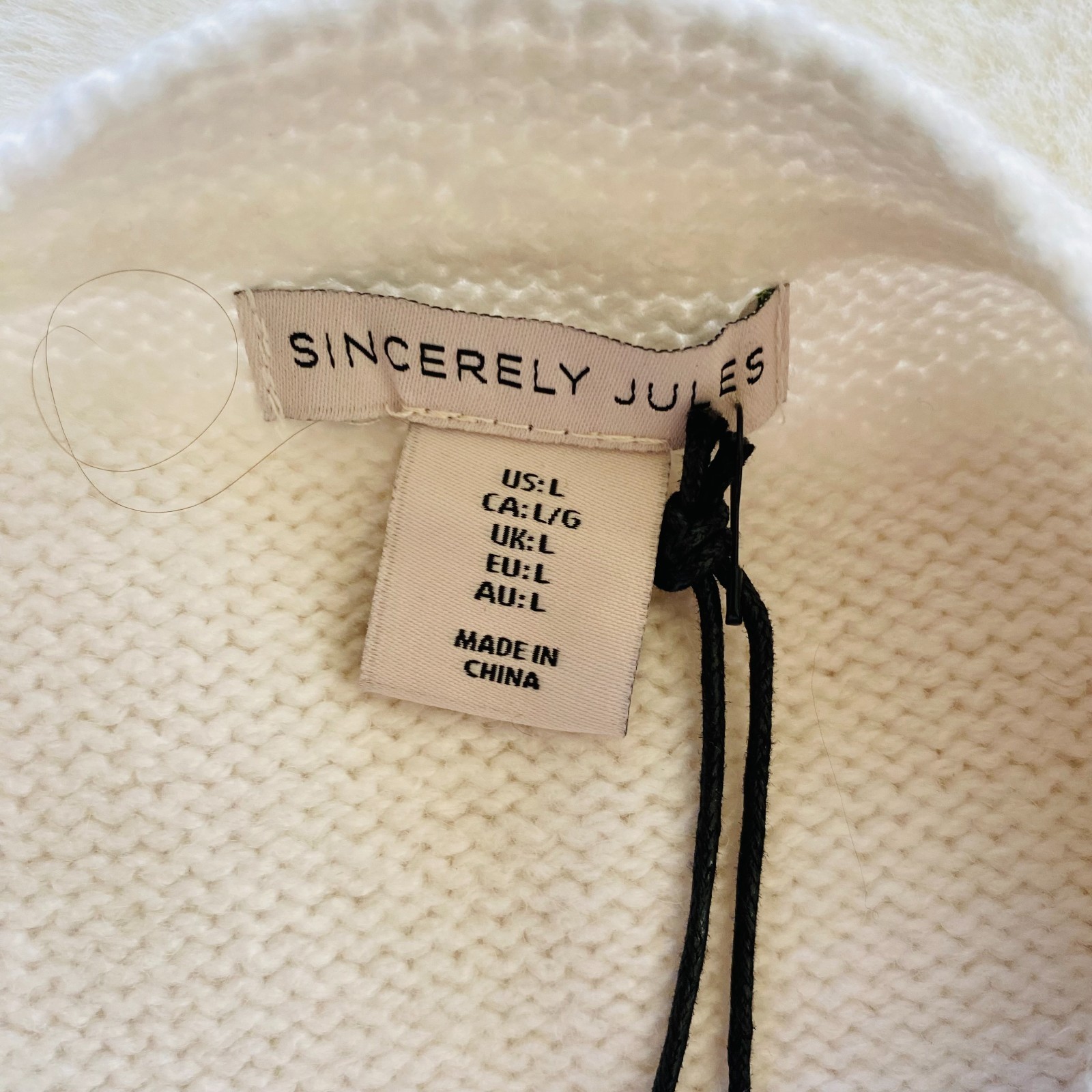 Sincerely Jules White Sweater Vest Sleeveless Sweater Flowers size Large