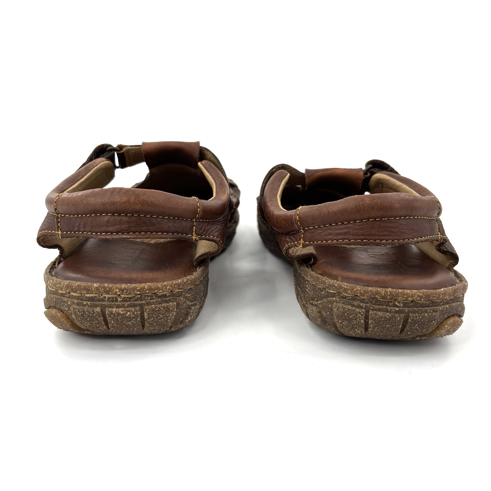 Men 12 Born Cabot III Brown Leather Fisherman Sandals Comfort Casual Shoes M6504