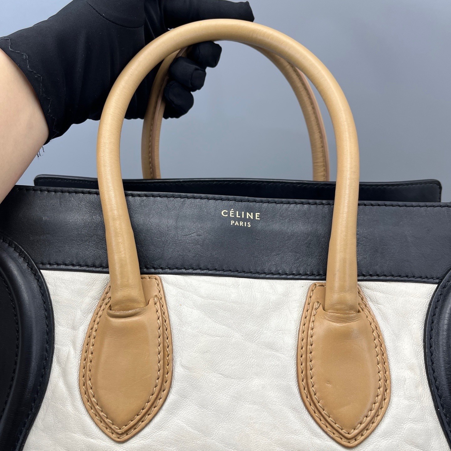 Celine Pre-Owned Authentic Luxury Handbag Colorblock 31*32*17cm