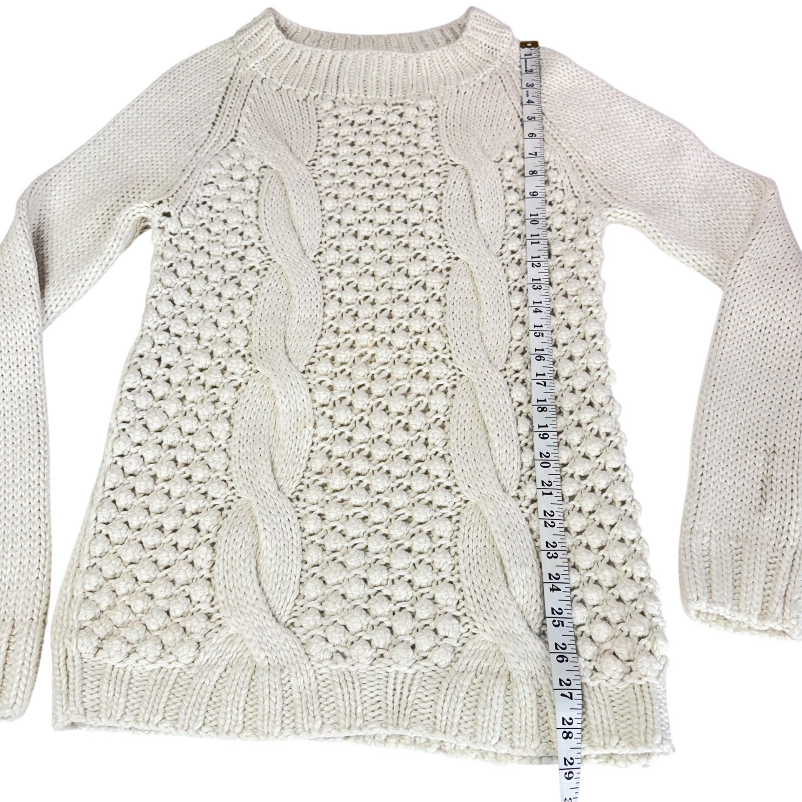 Mossimo Cottagecore Cable Knit Cozy Sweater Wool Blend Boho Old School Womens L
