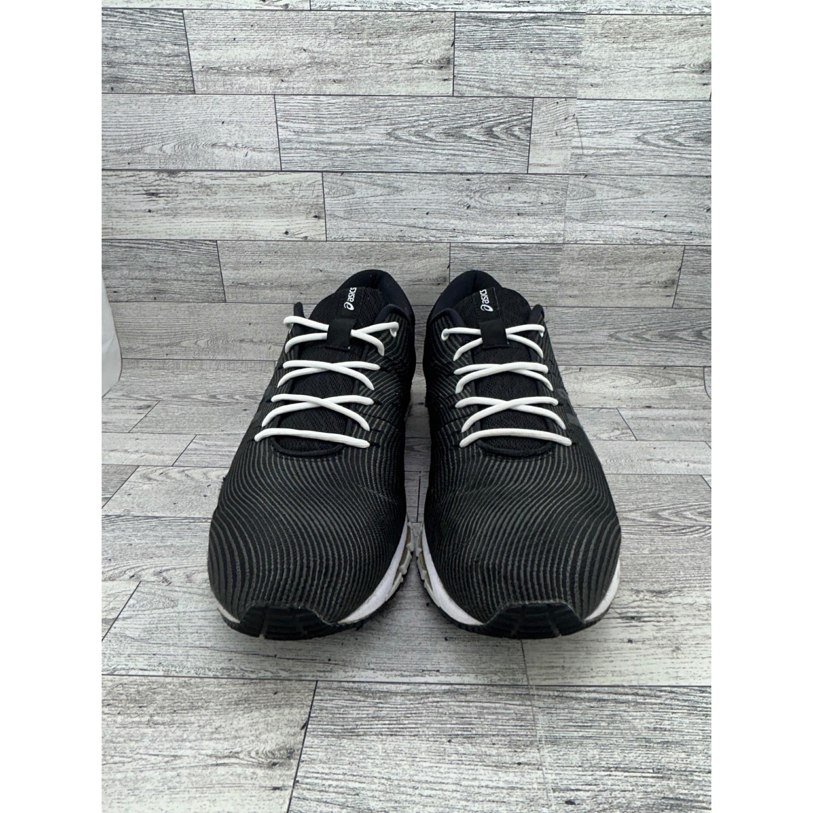 Asics Gel-Quantum 360 4 Men Running Shoes Black White Gold 1021A028 Size 11