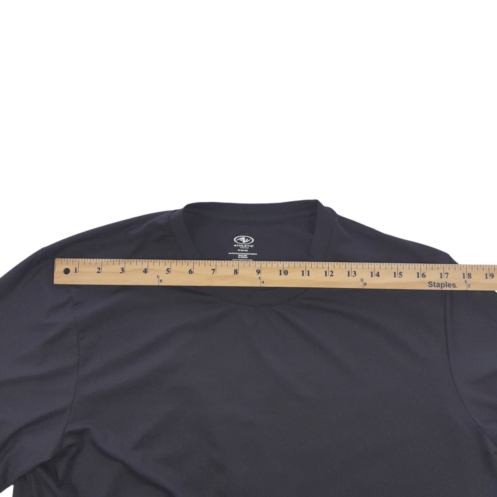 Athletic Works mesh knit active wear t-shirt Men M(C40)black/Poly-Spandex
