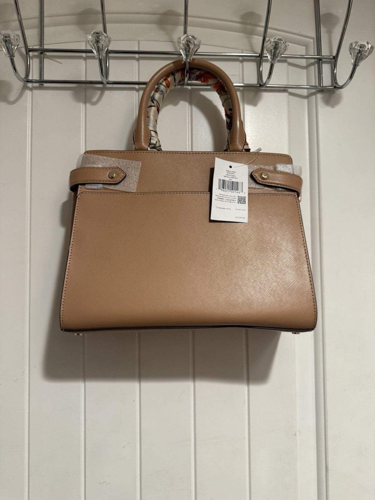 NWT Kate Spade Staci Medium Satchel Saffiano Leather Light Fawn WKRU6951